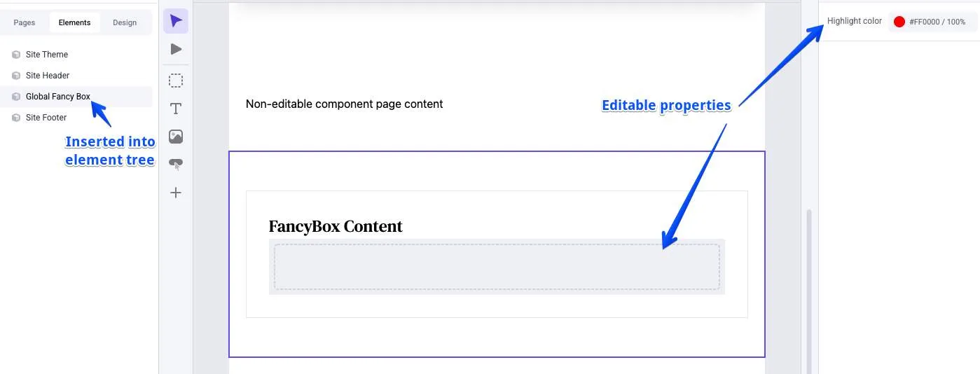 Editing a built-in element