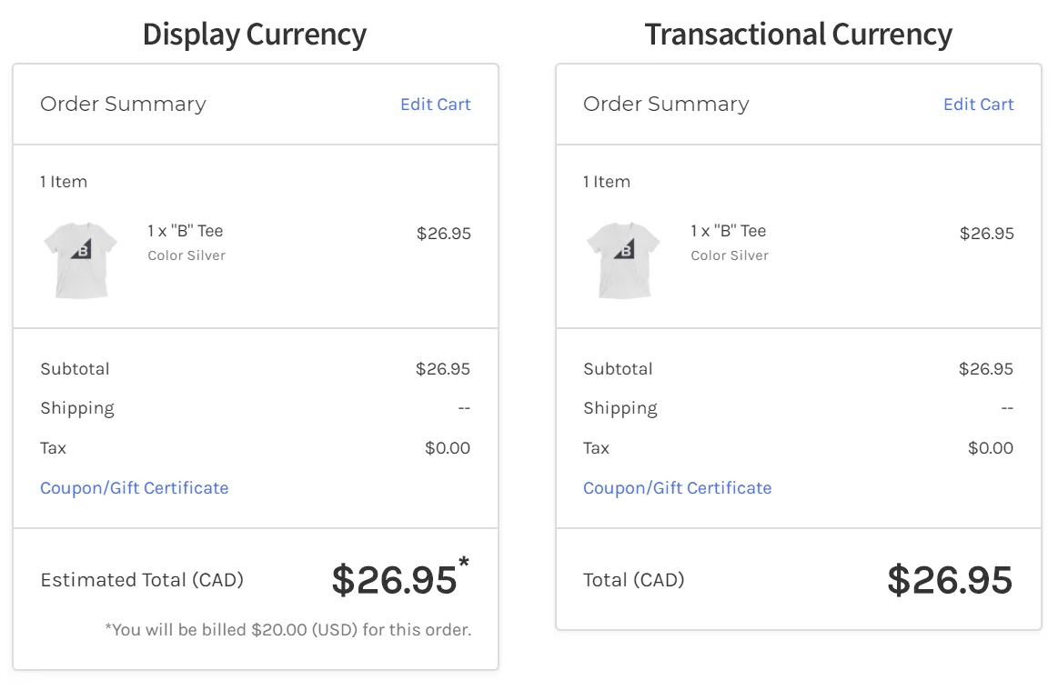 Display Currency