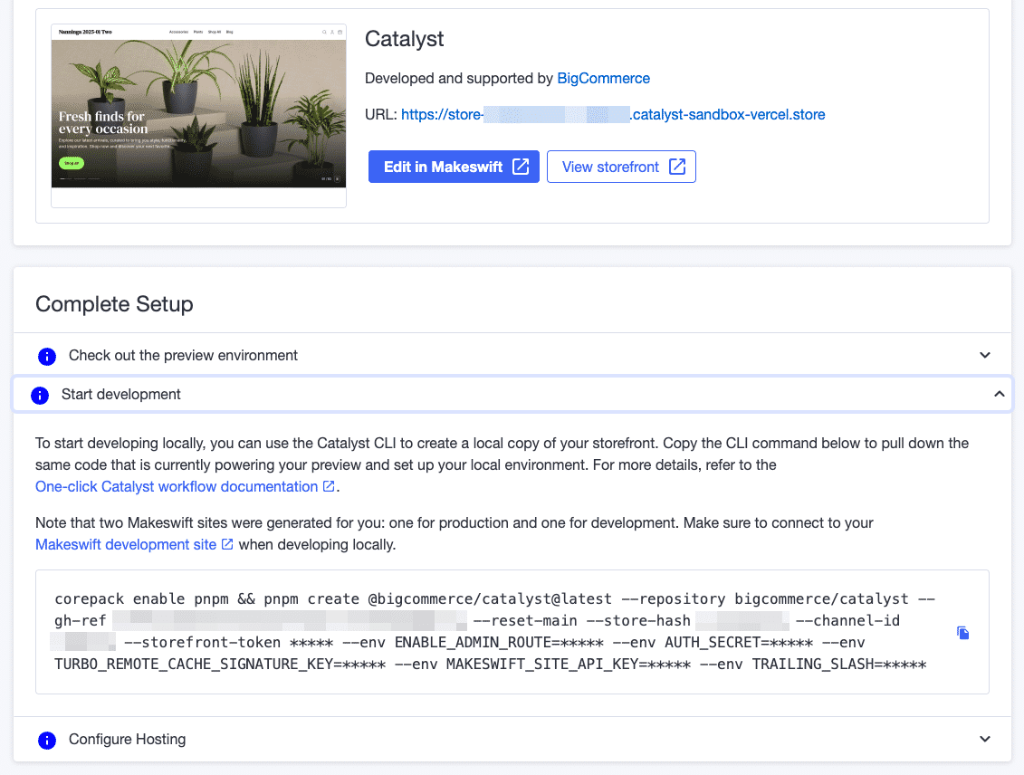 The quick start CLI command