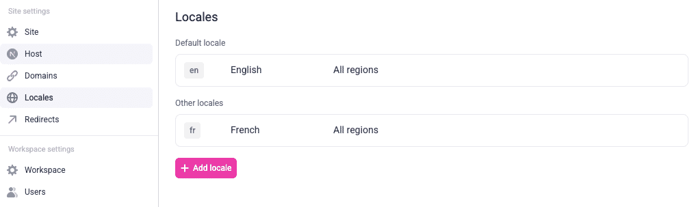 Makeswift locale settings