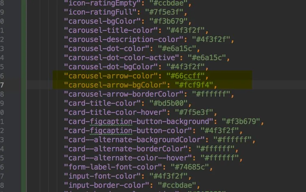 Updated carousel arrow colors