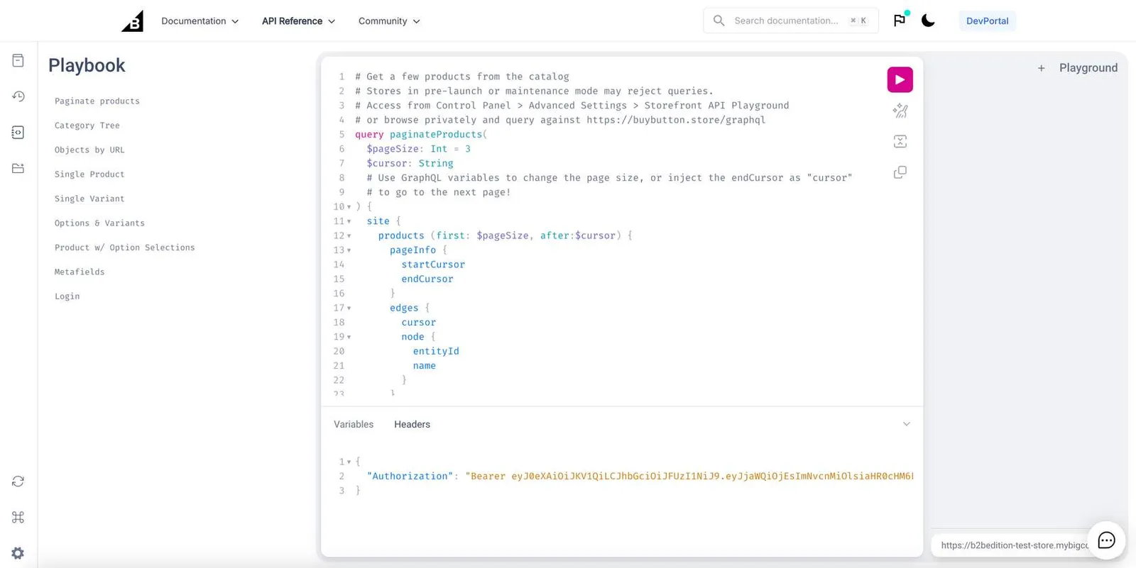 GraphQL Playground