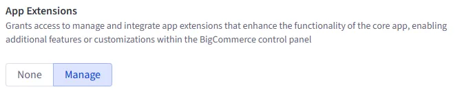 App Extensions scope