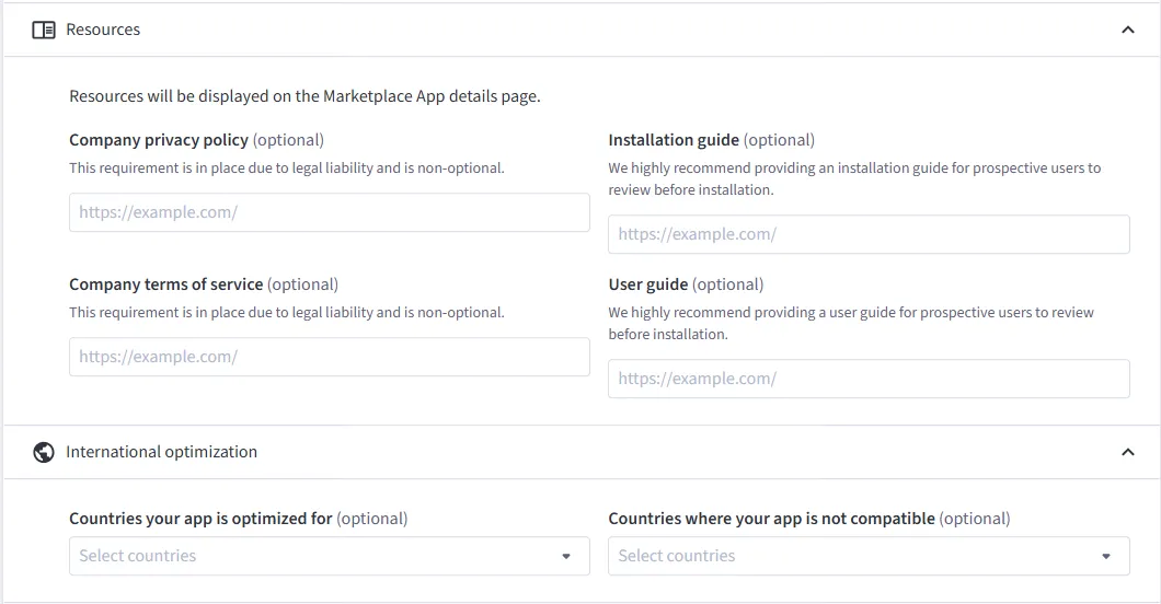 Resources and International optimization