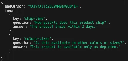 Query results in server logs