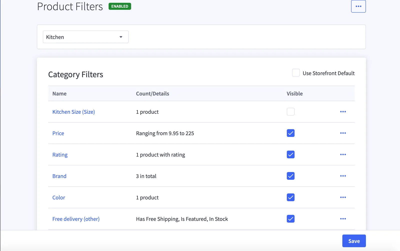 Category Filters
