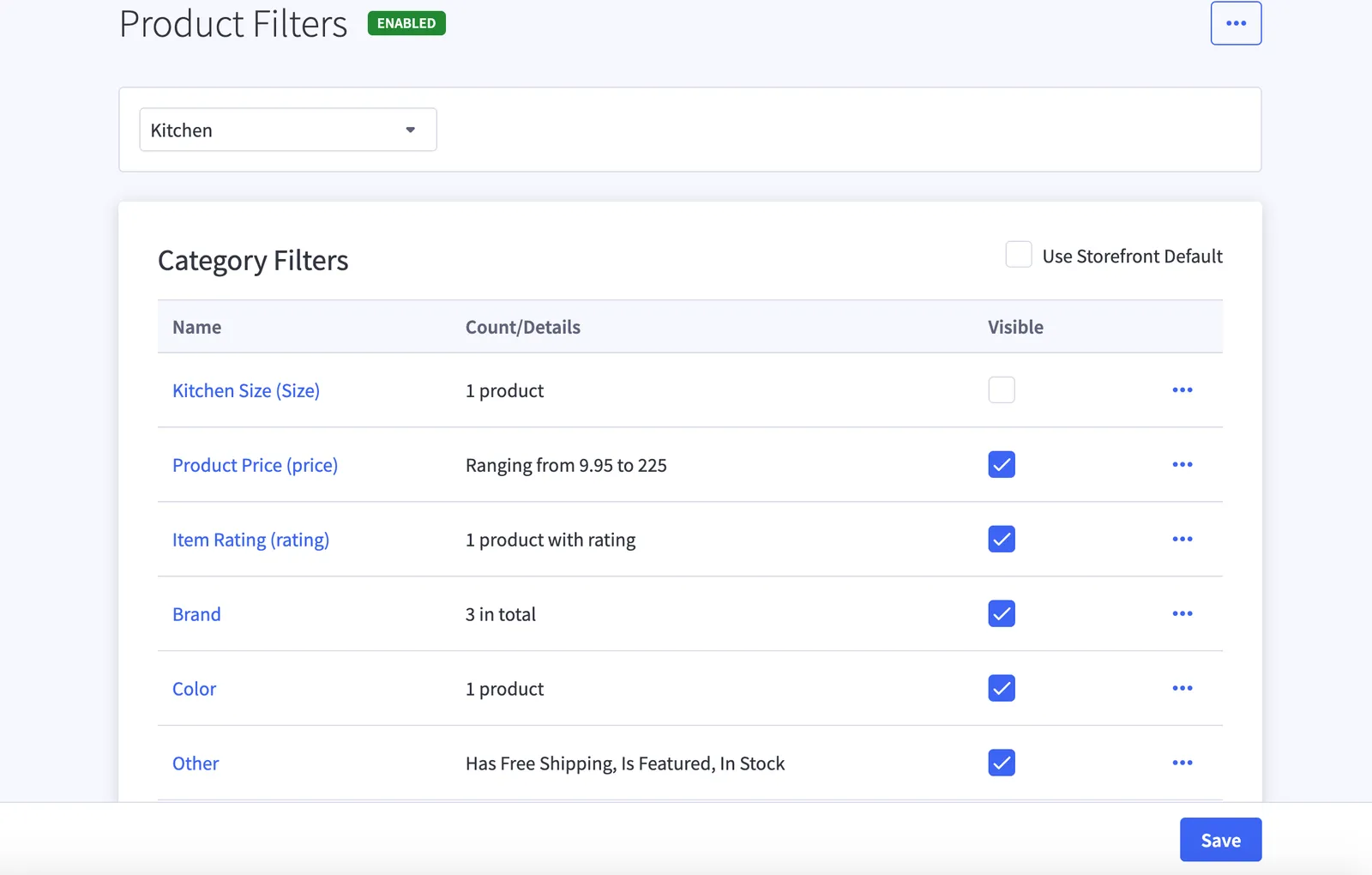 Updated Category Filters