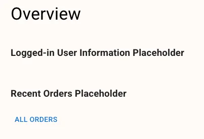 All Orders link