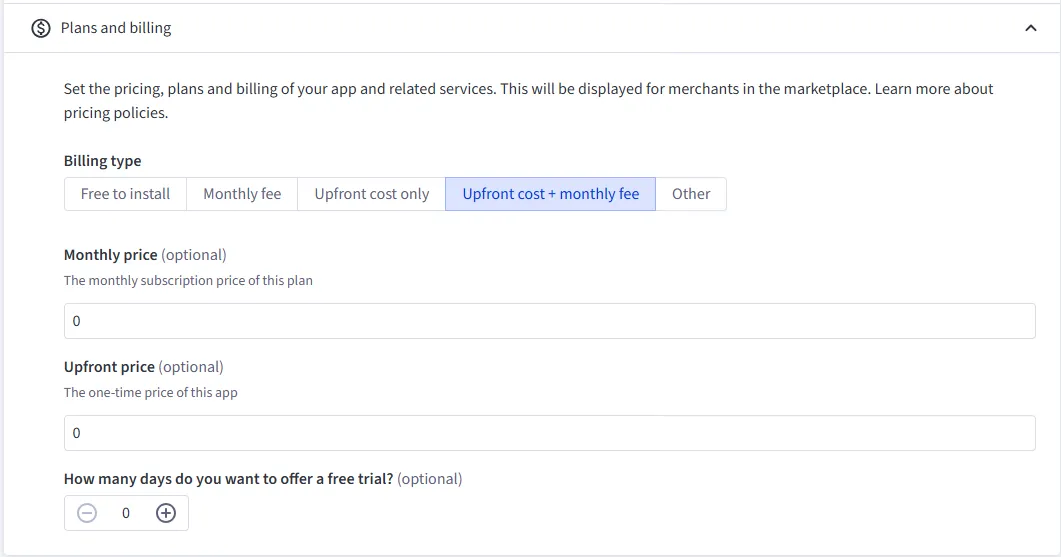 Pricing details