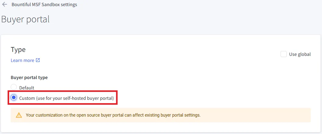 Buyer Portal Type - Multi Storefront - 3