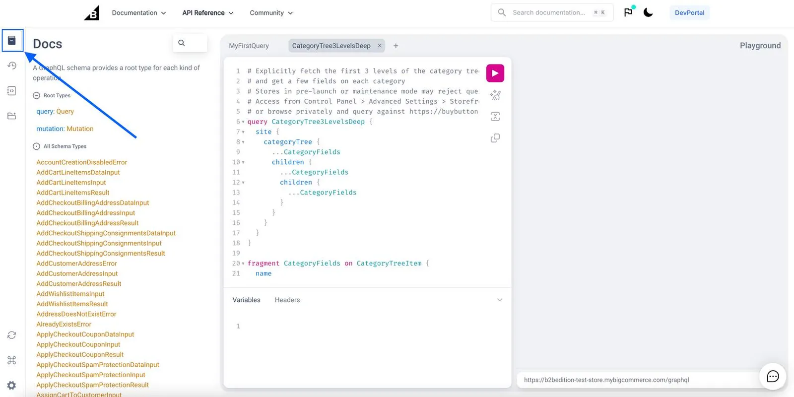 View Docs and Schema