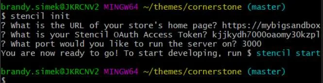 Example: Initialize and Launch Stencil CLI